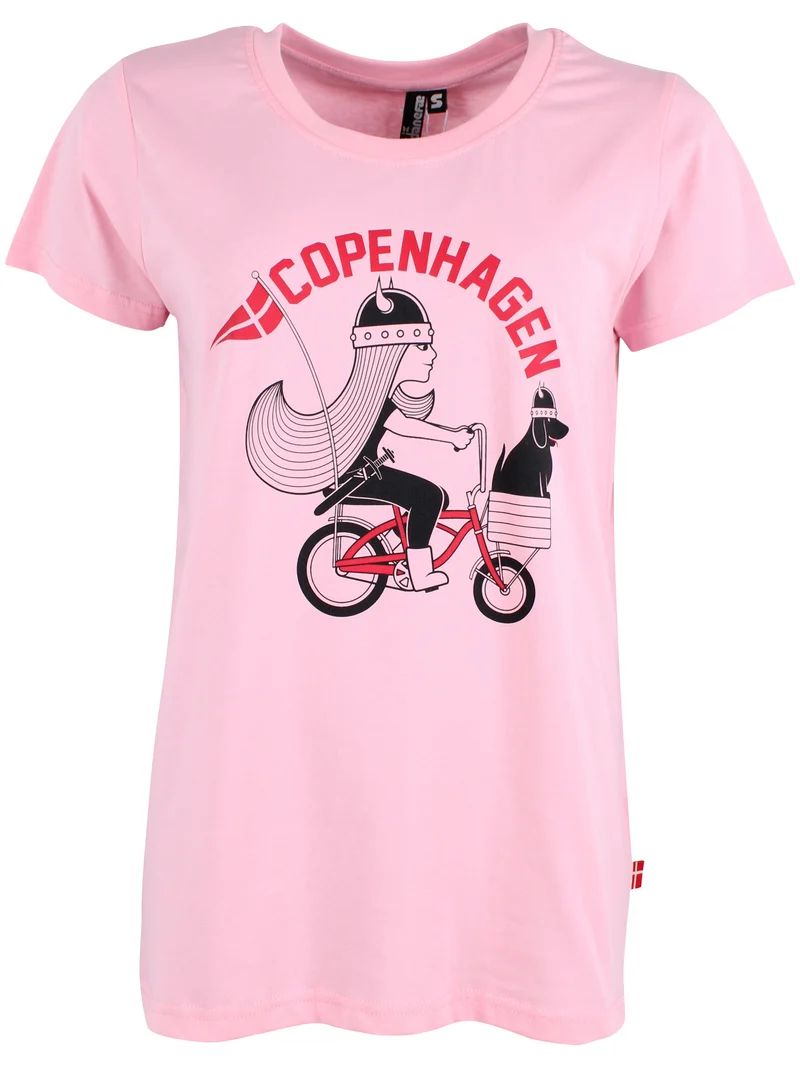 Danecopenhagen Ladies Tee Pastel Pink CPH FREJA CRUISER