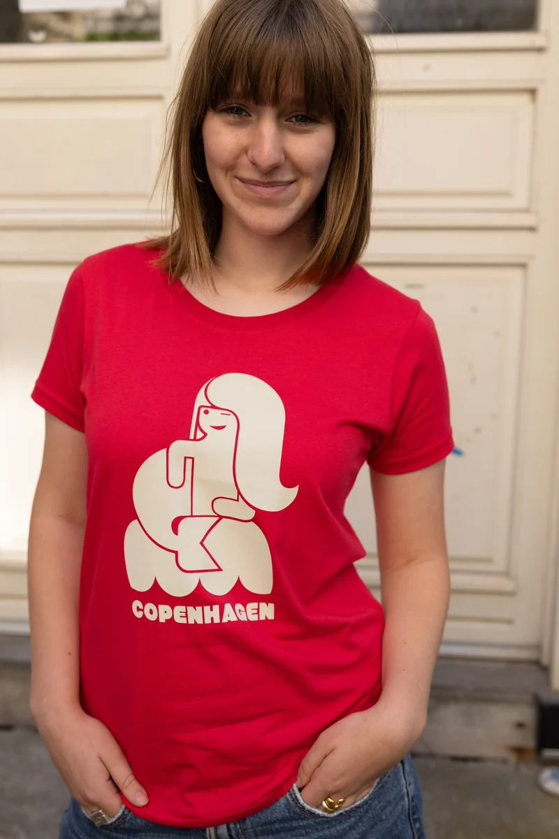 Danecopenhagen Ladies Tee Red CPH HAVFRUE