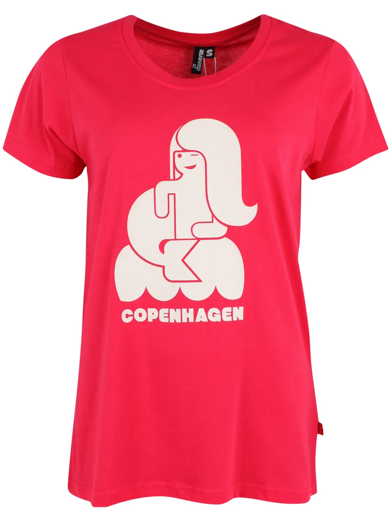 Danecopenhagen Ladies Tee Red CPH HAVFRUE