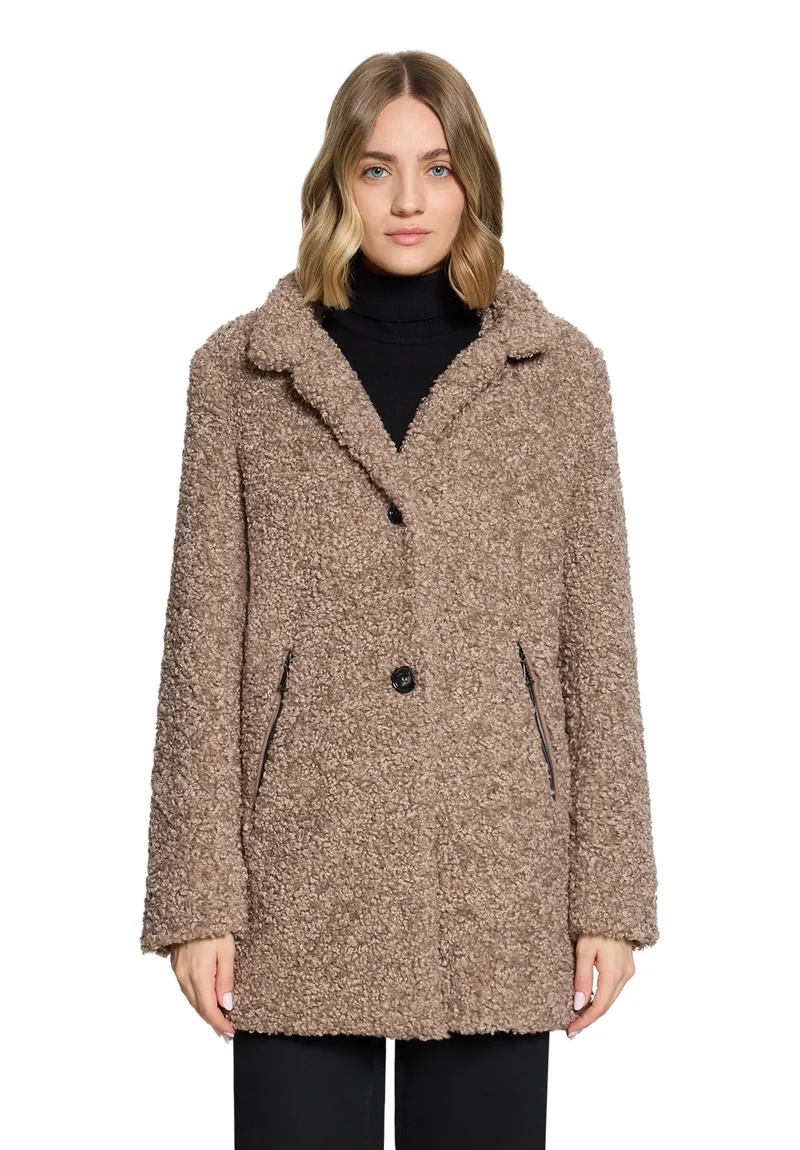 Plüschjacke in Schaf-Optik
