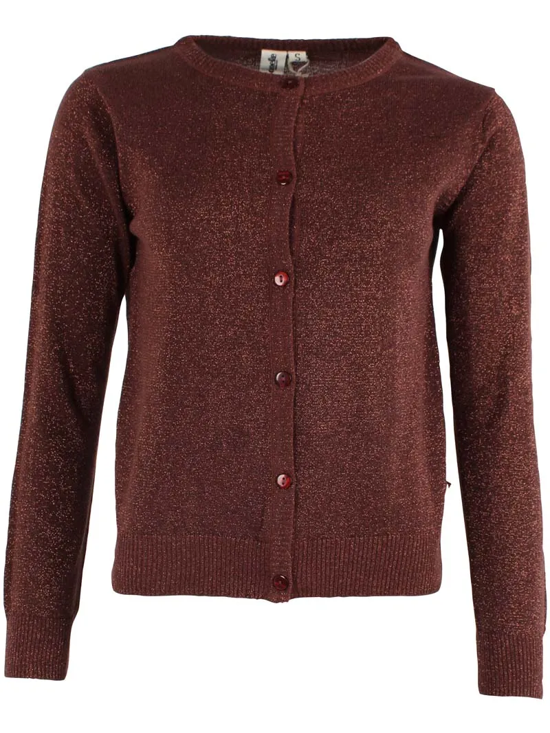Danesaga Glitter Cardigan Dk Merlot