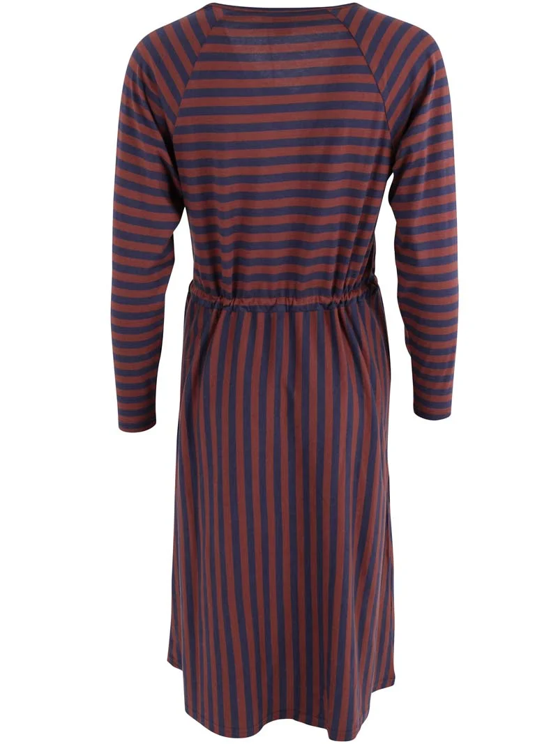 Danouioui Modal Dress Dk Navy/Dk Merlot