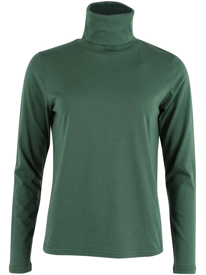 Danemanna Modal Rollneck Tee Dk Pine