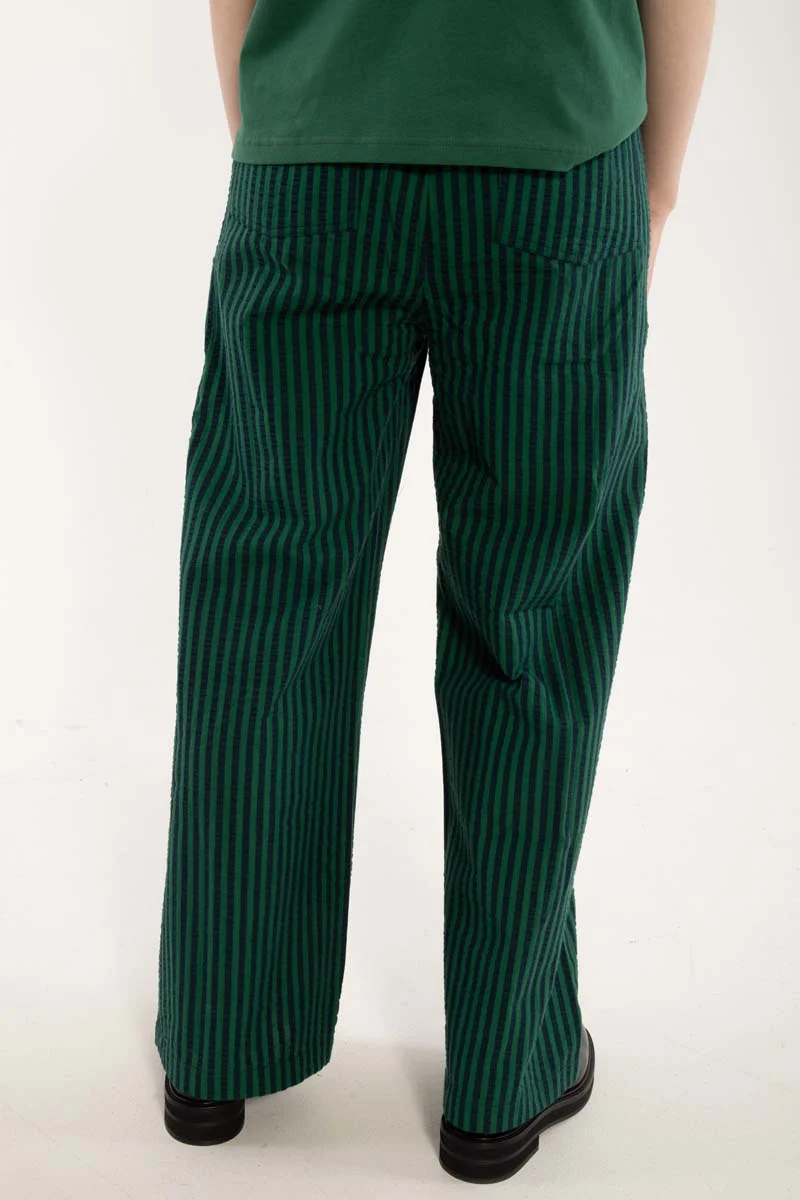 Danenynne Seersucker Pants Dk Navy/Dk Pine