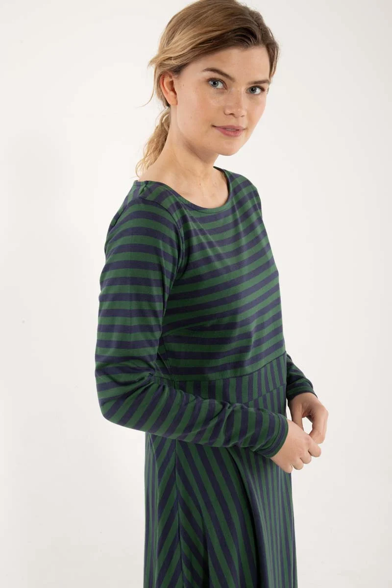Daneviborg LS Modal Dress Dk Navy/Dk Pine