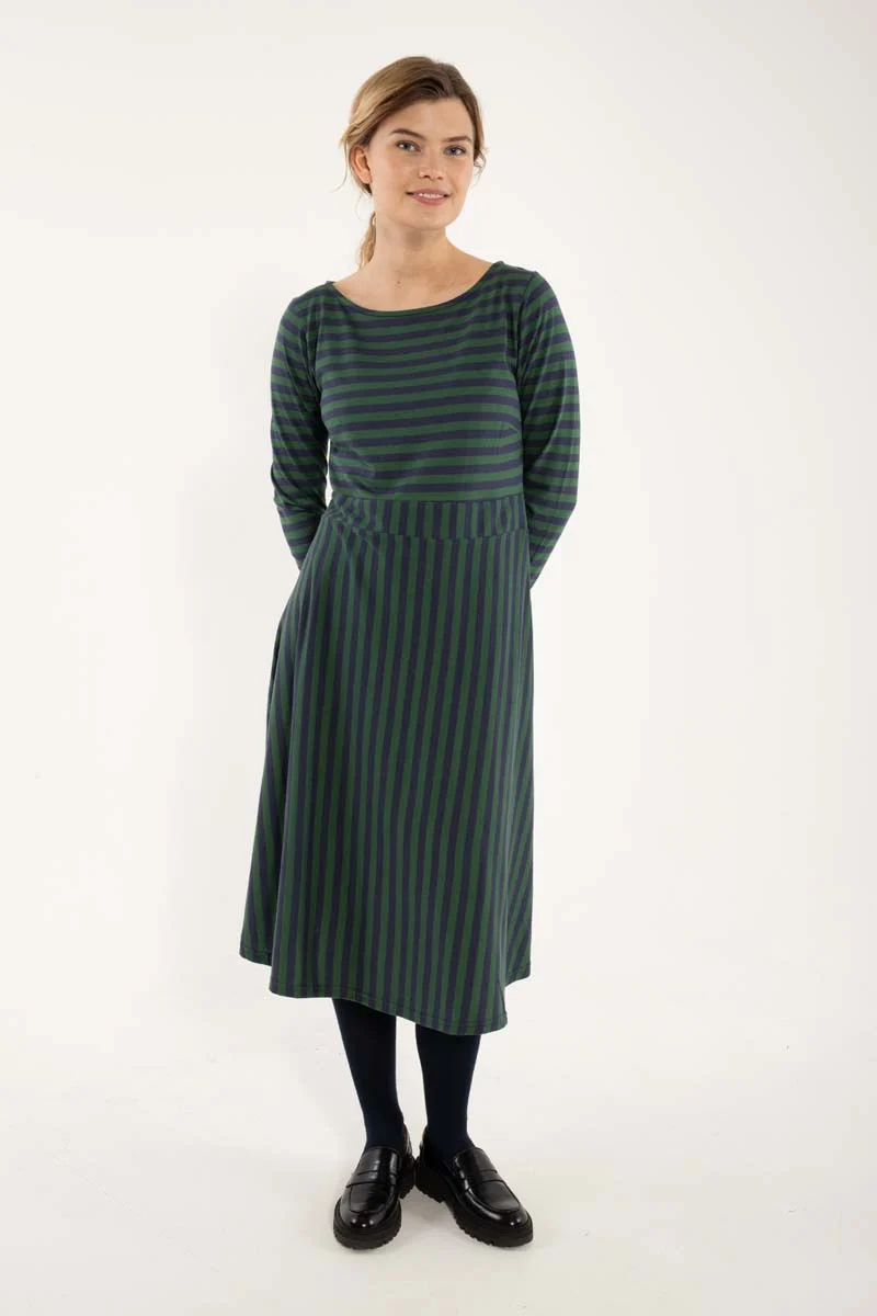 Daneviborg LS Modal Dress Dk Navy/Dk Pine