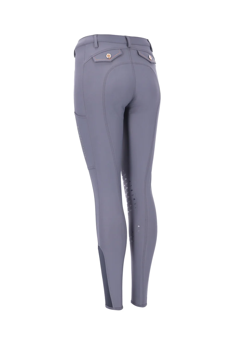 Damen-Reithose Eleonore II mit Kniebesatz grey 40