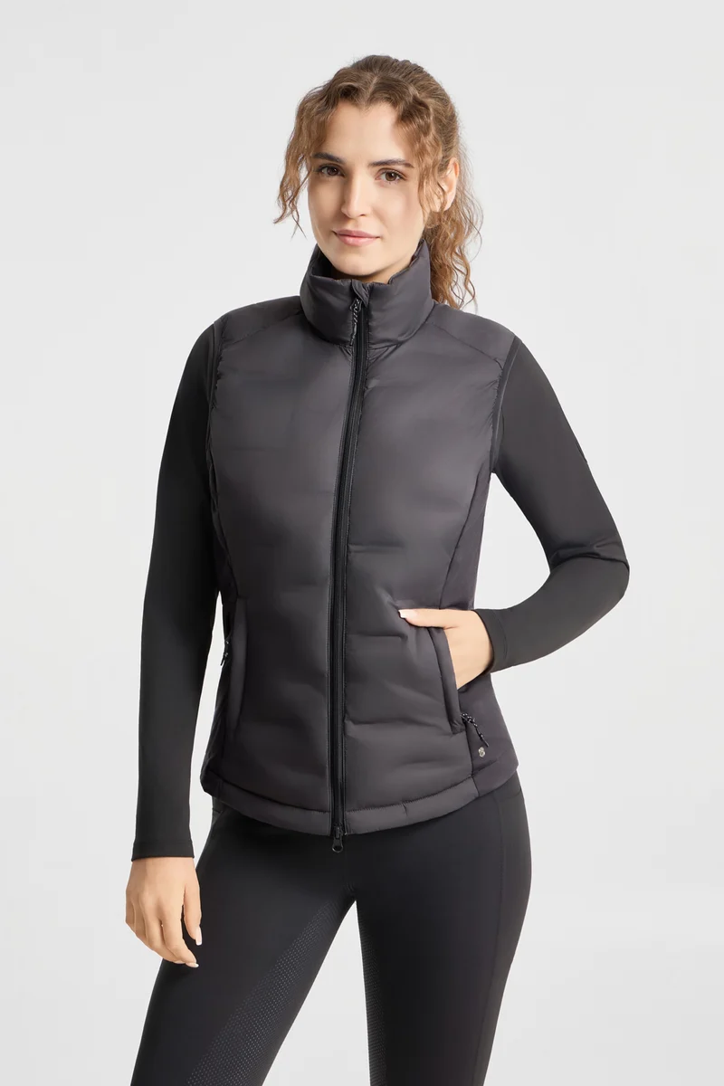 Aloise Damen beheizte Steppweste Black oyster 36