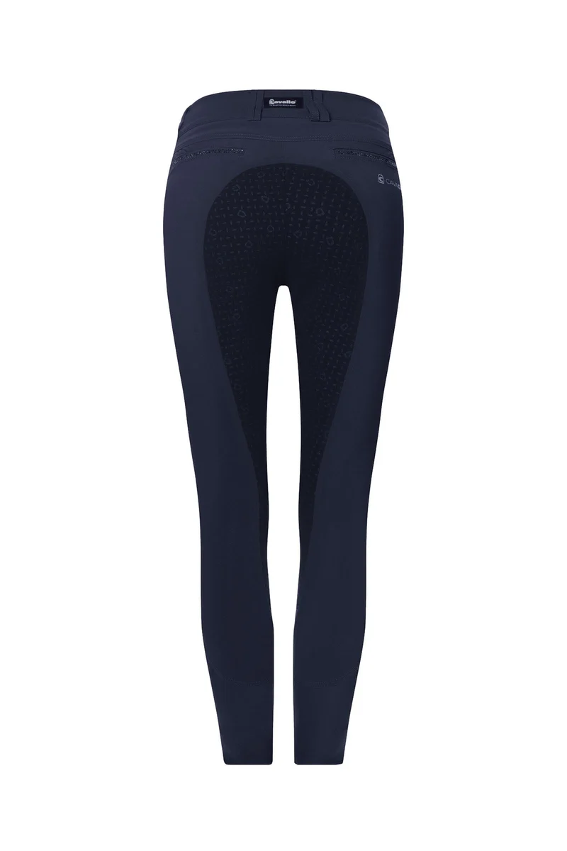 CAVALCELINE X Grip Vollbesatz Reithose für Damen Darkblue 64 Long