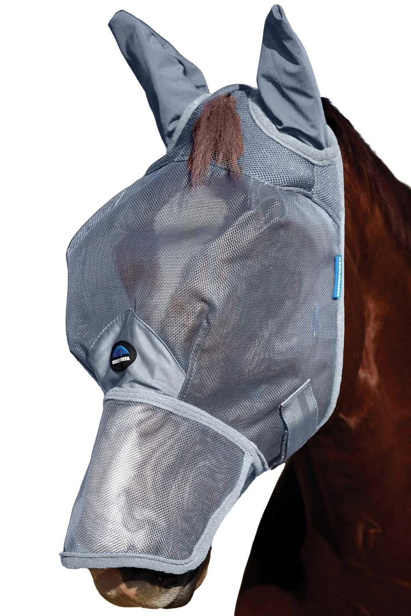Comfitec Durable Mesh Fliegenmaske mit Ohren und Nase Grey M