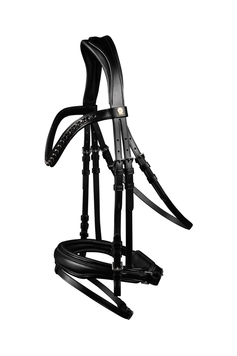 S-Line Blackshine Trense aus Lackleder Black V