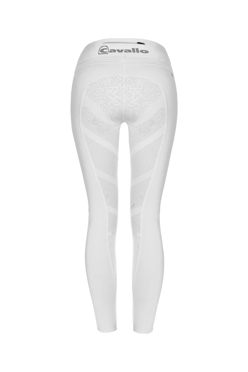 CAVALLIN Junior Kinder Vollbesatz Turnier Reitleggings White 140