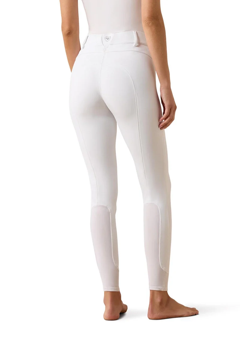 Damen Tri Factor Allure Kniebesatzreithose White 46 Regular