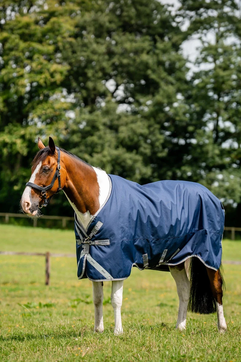 Amigo 1200D XL Weidedecke, 50 g Navy/Titanium Grey/Silver 155