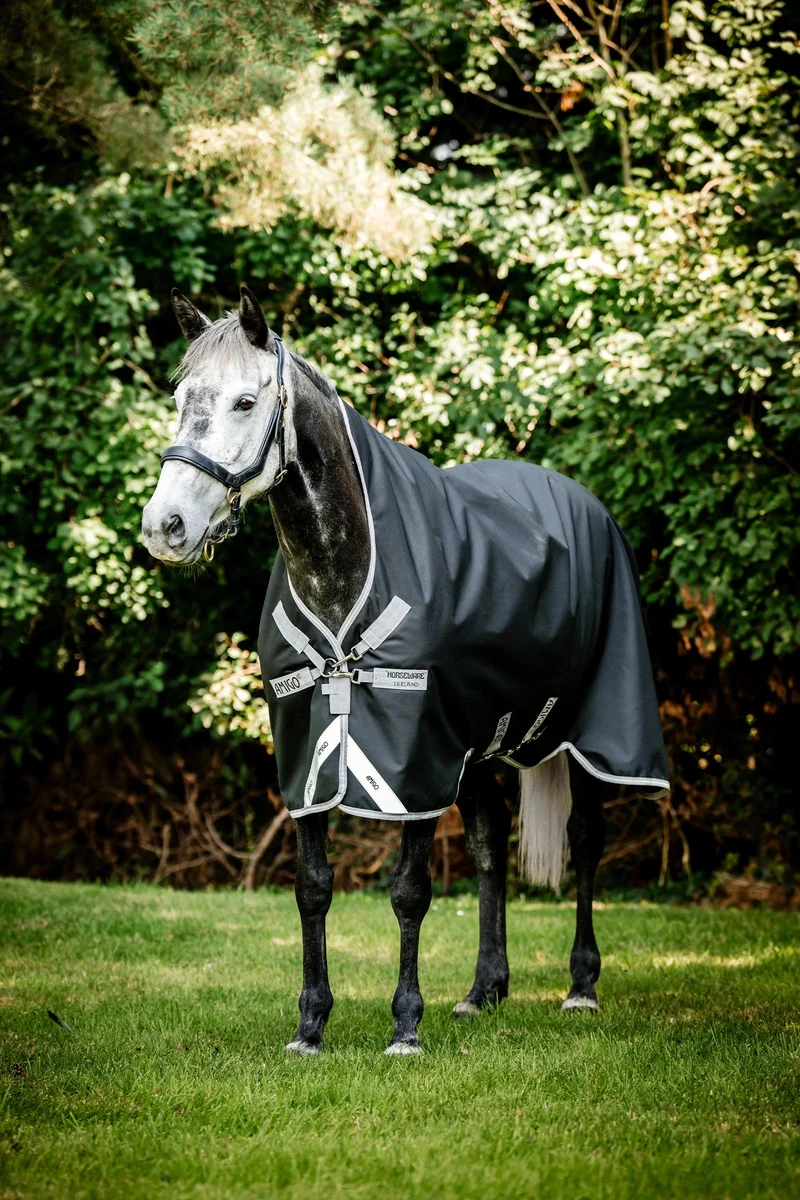 Amigo 1200D Wug Weidedecke, 150 g Black/Titanium Grey/Silver 155