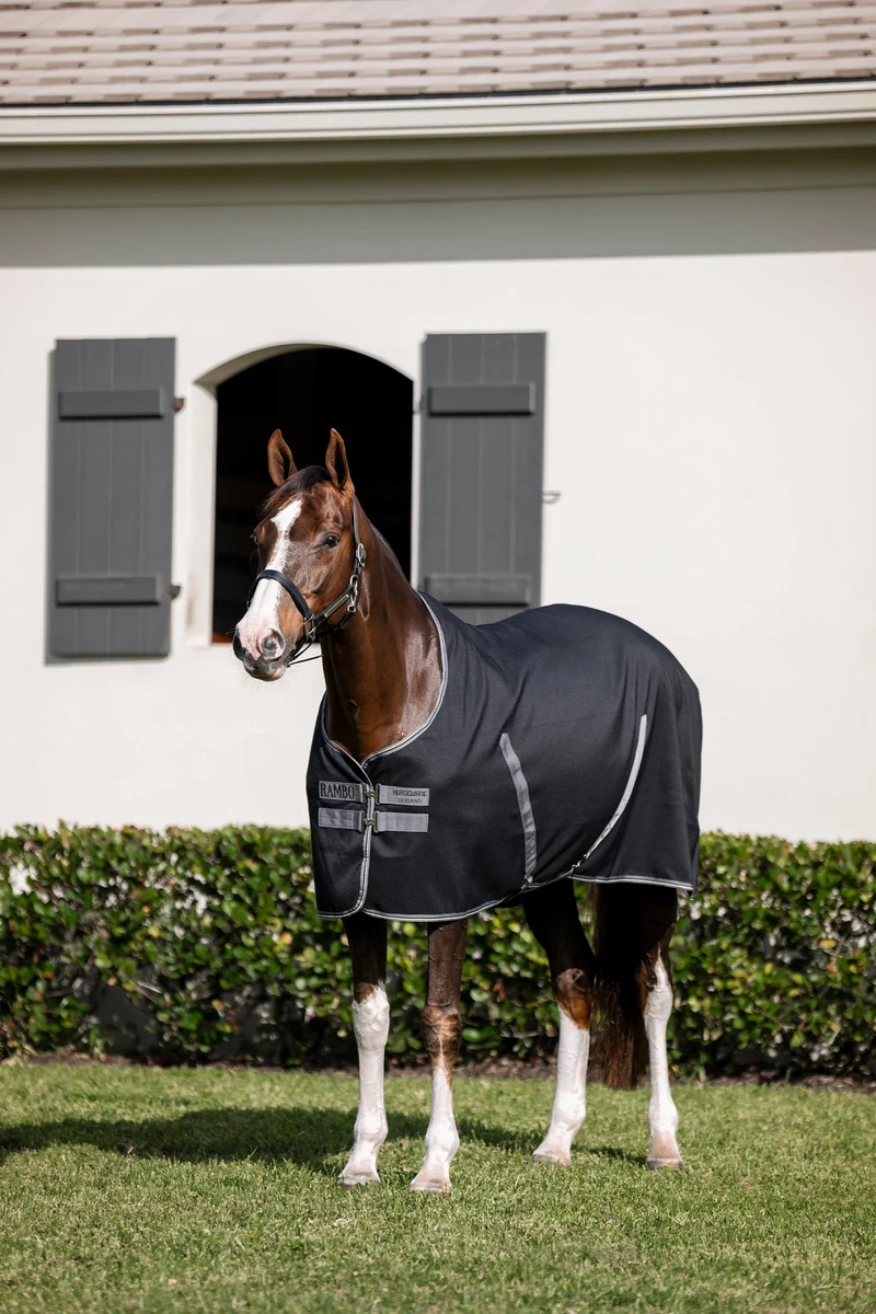 Rambo Stalldecke Black/Thunderstorm Grey/Silver 160