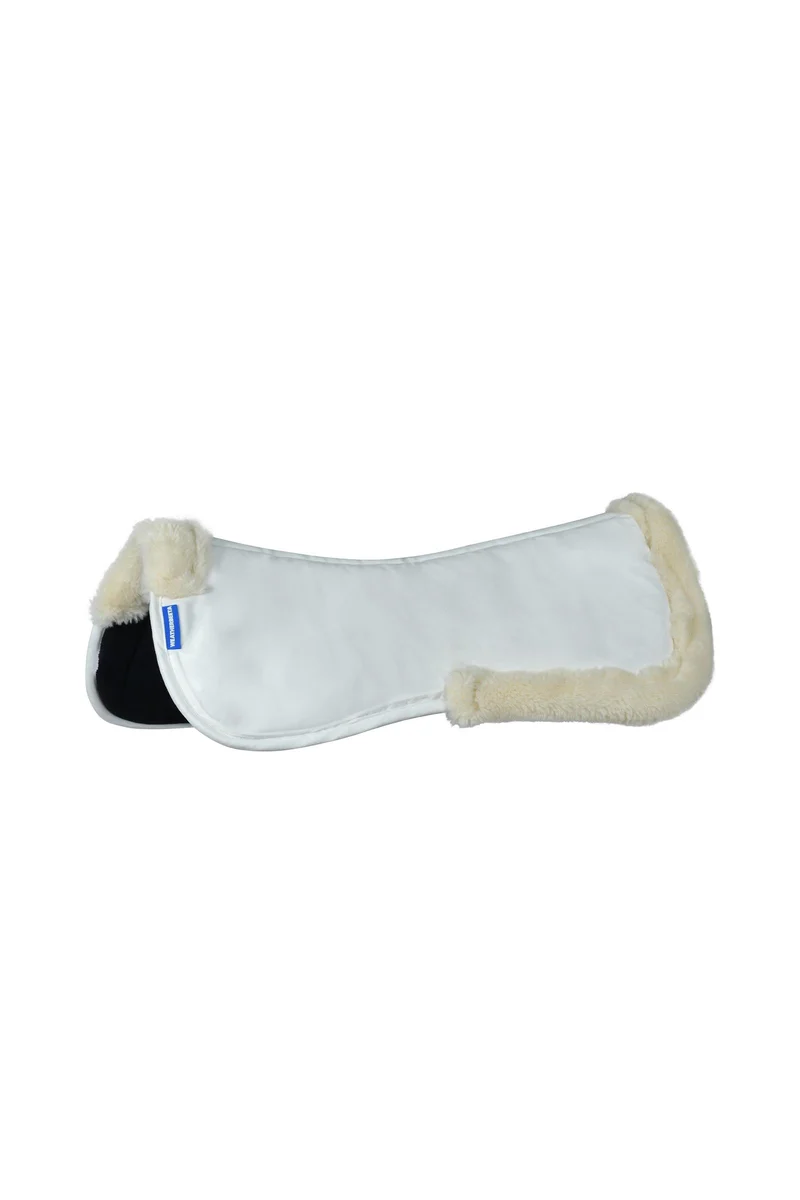 WeatherBeeta Memory Foam Comfort Half Pad mit Kunstfell-Einfassung White L