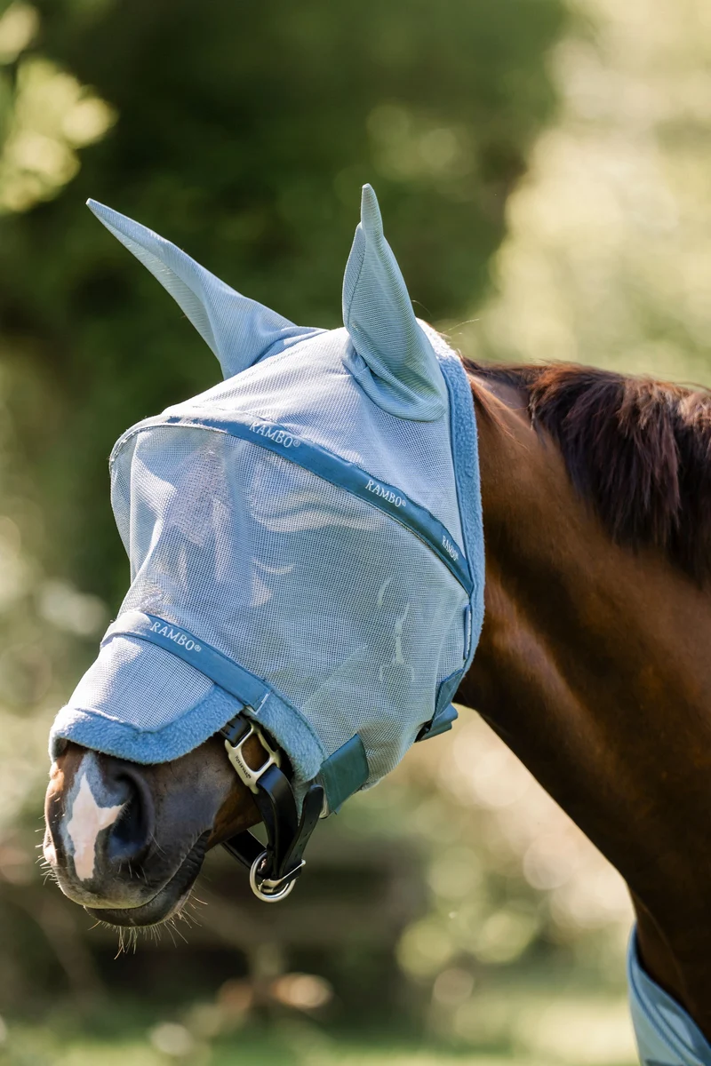 Rambo Fliegenmaske Heather Blue/Blue & Silver WB