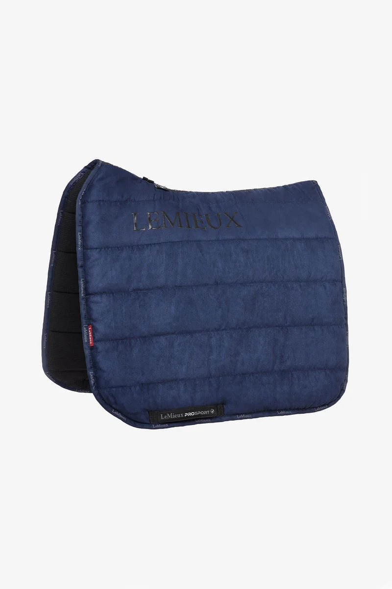 Suede Dressage Work Pad Dressurschabracke Navy L