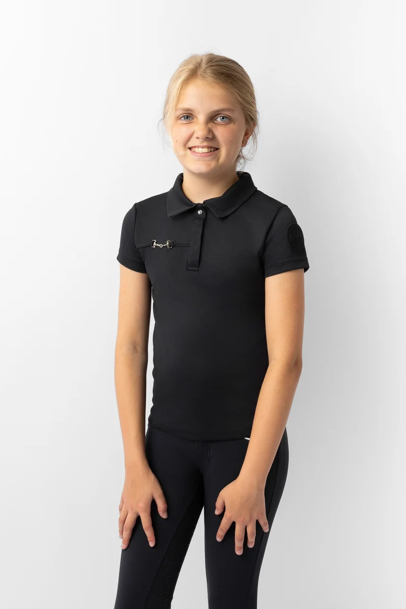 Young Rider Denise Funktionspoloshirt Dunkelnavy 146-152