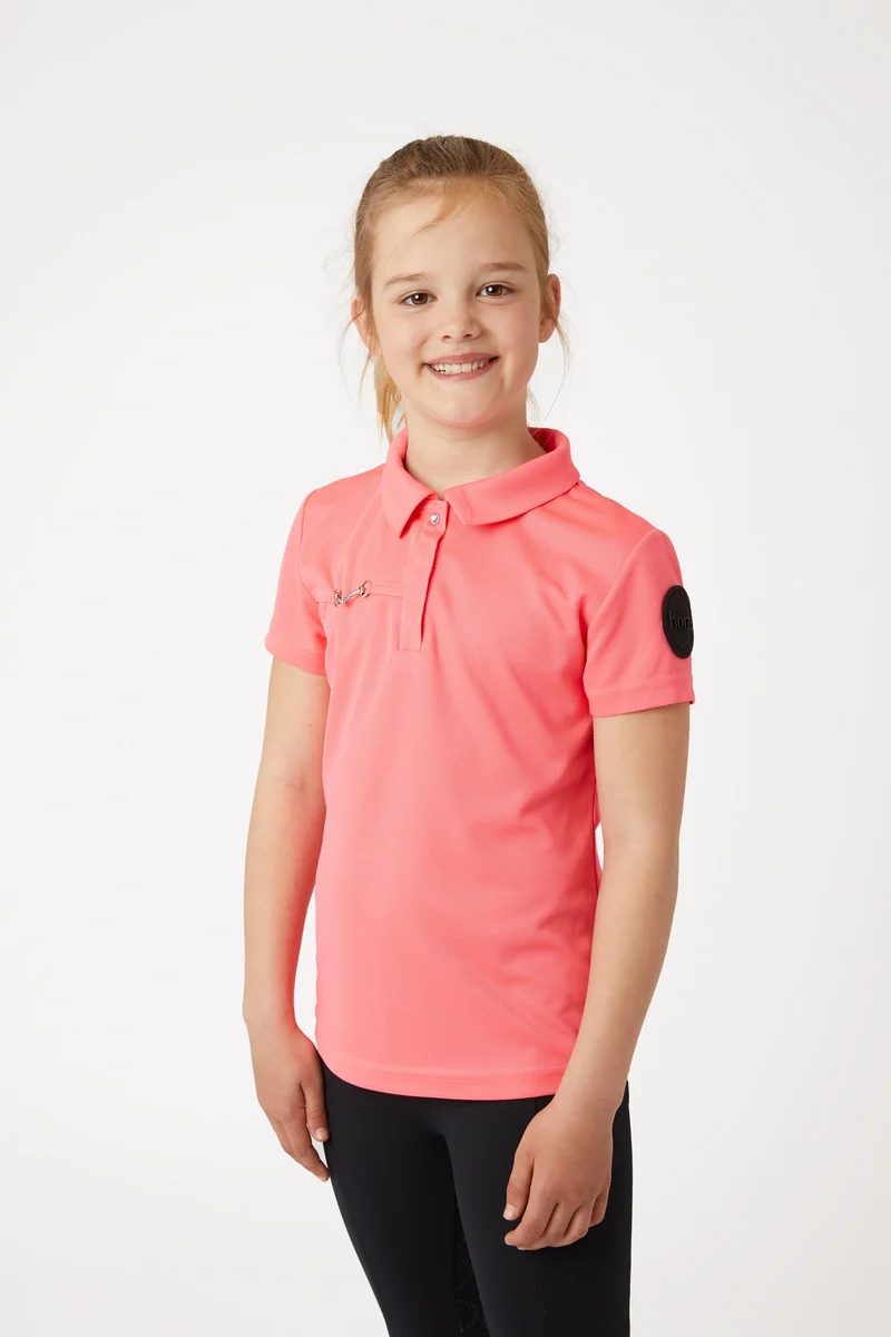 Young Rider Denise Funktionspoloshirt Rosa 110-116