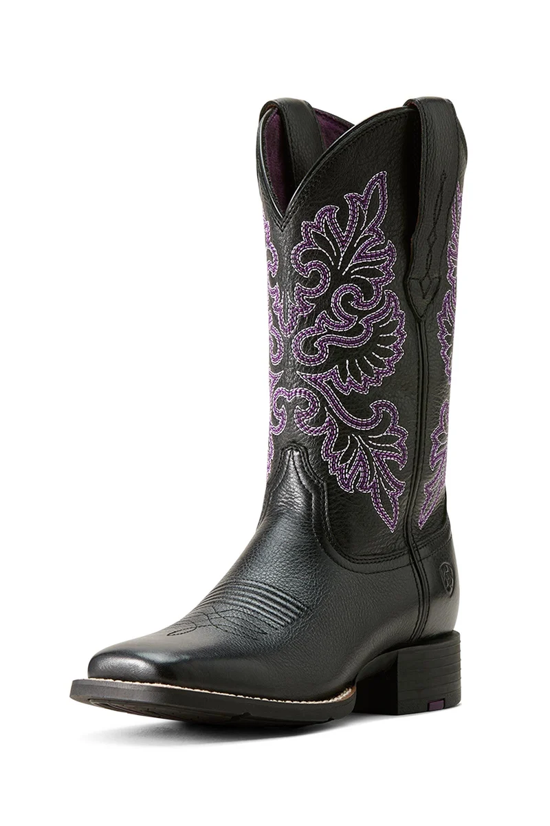 Round Up StretchFit Damen Westernstiefel Black Deertan 38