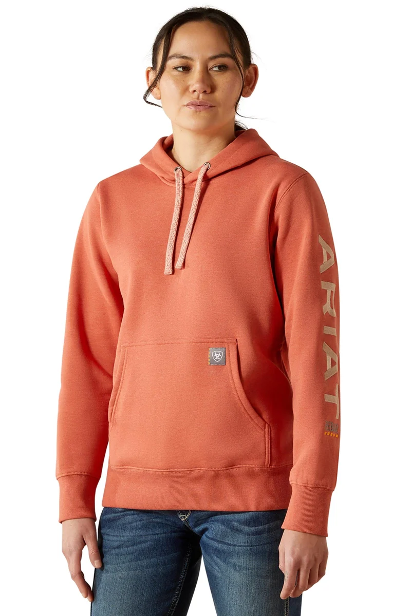 Rebar Damen Hoodie mit Print Aragon Heather/Cameo M