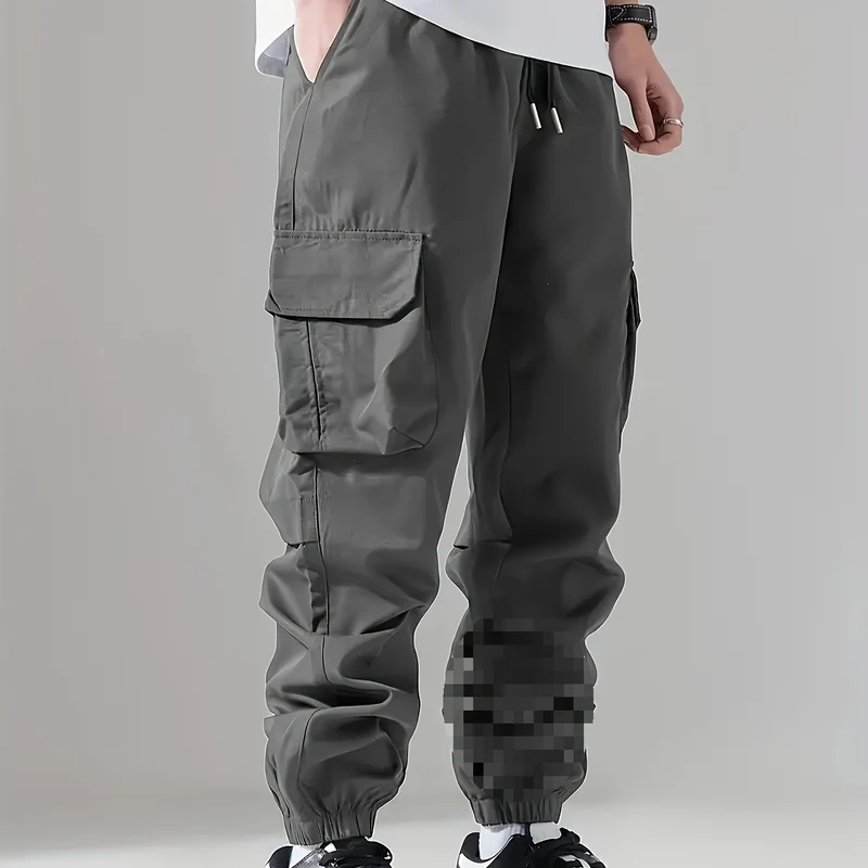 Herren Cargo-Jogginghose mit Kordelzug, Mehrfachtaschen & elastischen Bündchen Drune