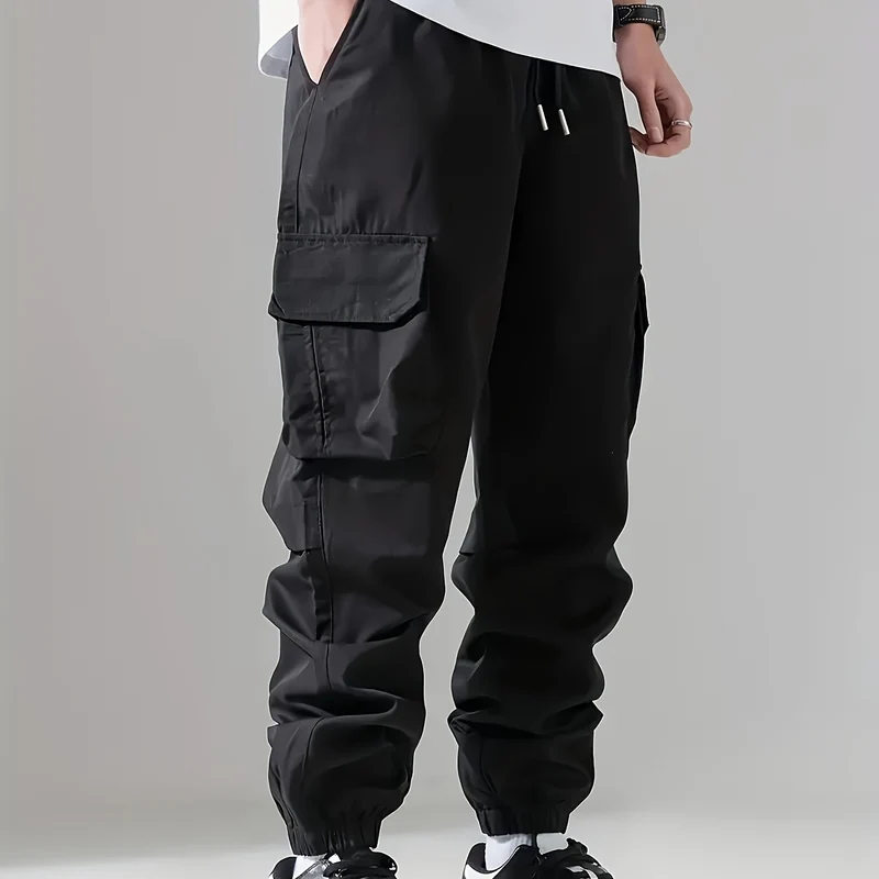Herren Cargo-Jogginghose mit Kordelzug, Mehrfachtaschen & elastischen Bündchen Drune