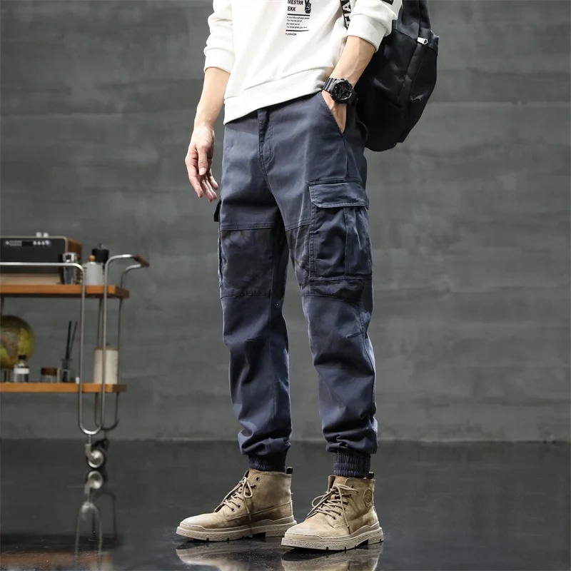 Herren Cargo-Jogginghose mit Camouflage-Knieeinsatz & elastischen Bündchen Drune