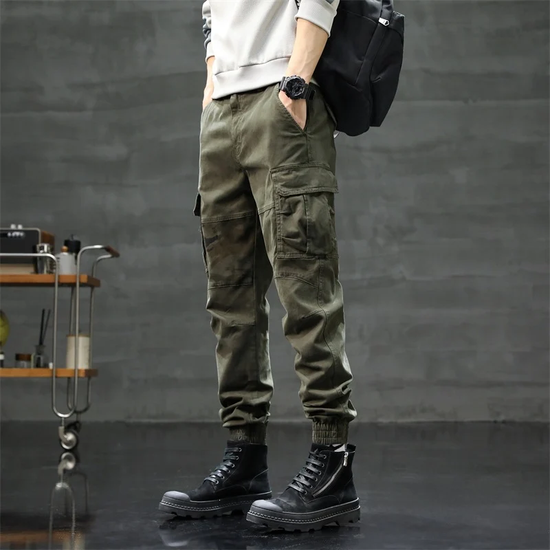 Herren Cargo-Jogginghose mit Camouflage-Knieeinsatz & elastischen Bündchen Drune