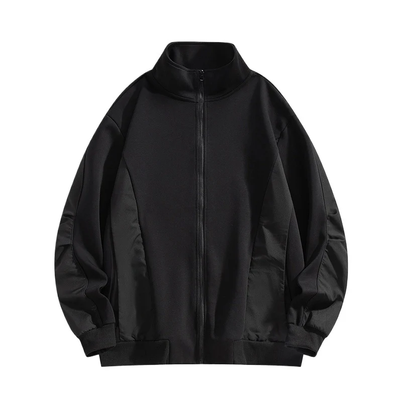 Herren Boxy-Performance-Zipjacke mit hohem Stehkragen, Paneelnähten & windabweisender Struktur Drune