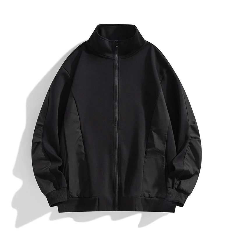 Herren Boxy-Performance-Zipjacke mit hohem Stehkragen, Paneelnähten & windabweisender Struktur Drune