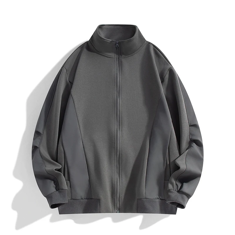 Herren Boxy-Performance-Zipjacke mit hohem Stehkragen, Paneelnähten & windabweisender Struktur Drune
