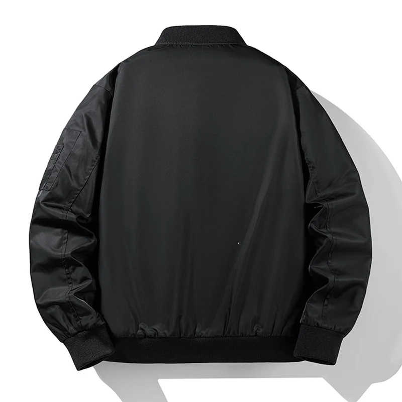 Herren Bomberjacke im Fliegerstil mit kontrastiertem Innenfutter, wasserabweisendem Nylon & Utility-Ärmeltasche Drune