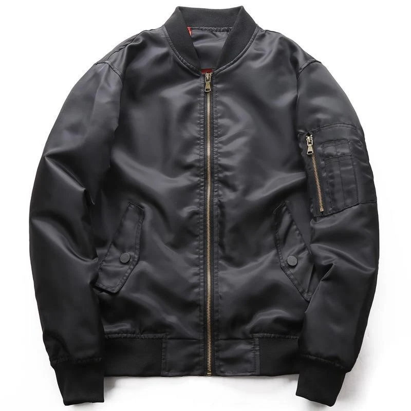 Herren Bomberjacke aus wasserabweisendem Nylon mit Ärmeltasche Drune