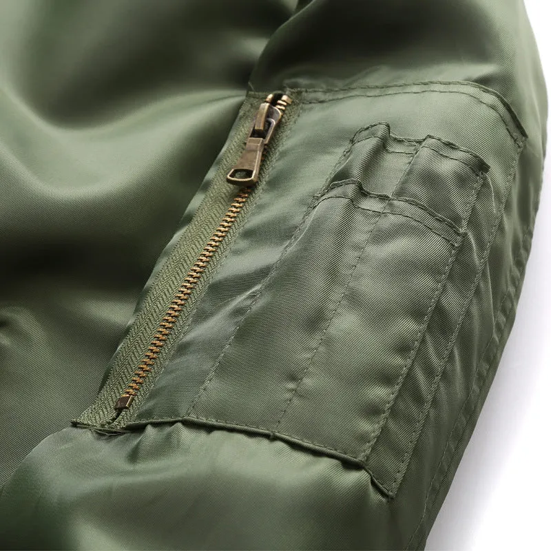 Herren Bomberjacke aus wasserabweisendem Nylon mit Ärmeltasche Drune