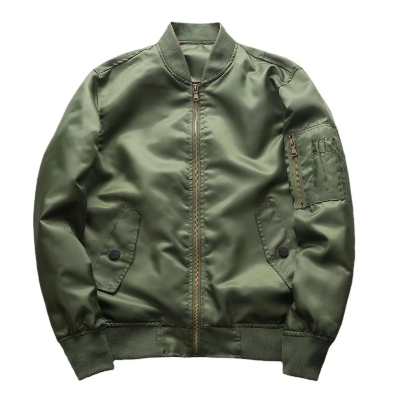 Herren Bomberjacke aus wasserabweisendem Nylon mit Ärmeltasche Drune