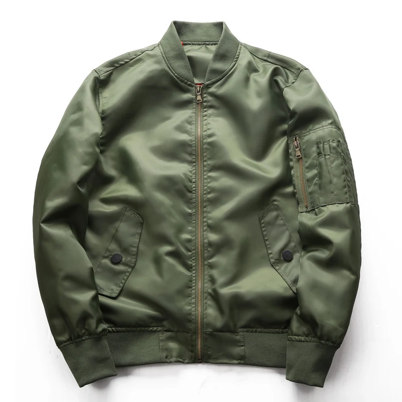 Herren Bomberjacke aus wasserabweisendem Nylon mit Ärmeltasche Drune