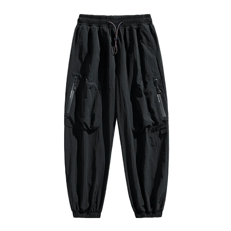 Herren Baggy-Tech-Cargo-Hose mit Ripstop‑Nylon, Knieabnähern & elastischem Bündchen Drune