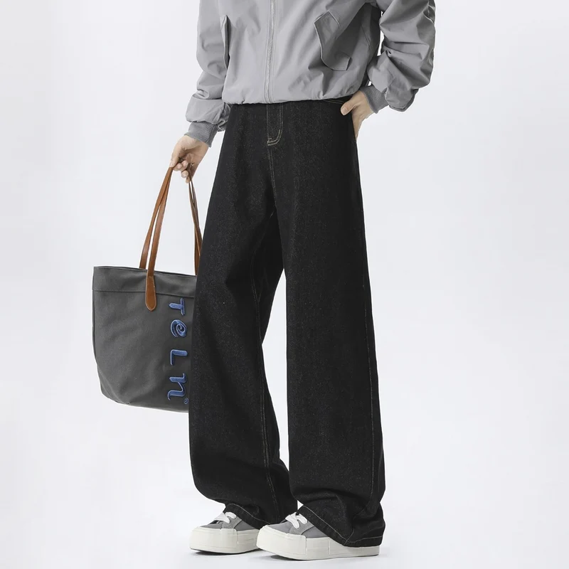 Herren Baggy-Jeans im Ultraweiten Denim-Schnitt mit hoher Leibhöhe & Deep‑Cuff-Optik Drune