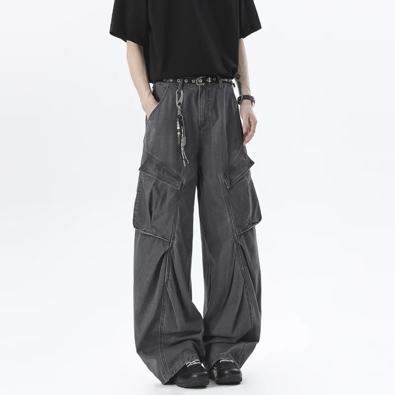 Herren Baggy-Cargo-Hose im Oversize-Schnitt mit großen Klappentaschen Drune
