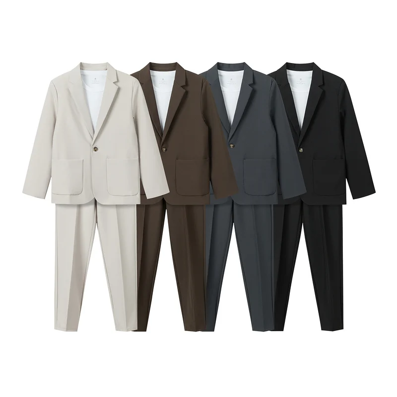 Damen Zweiteiliges Oversize-Blazer- und konisch geschnittene Anzughose-Set Drune