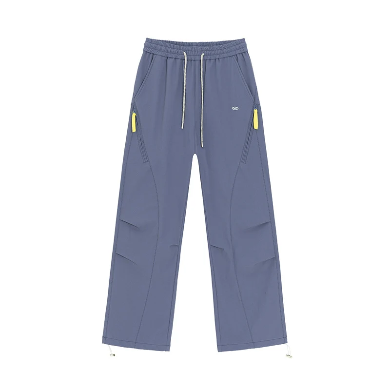 Damen Weite Utility-Trainingshose mit elastischem Bund, Reißverschlusstaschen & verstellbarem Saum Drune