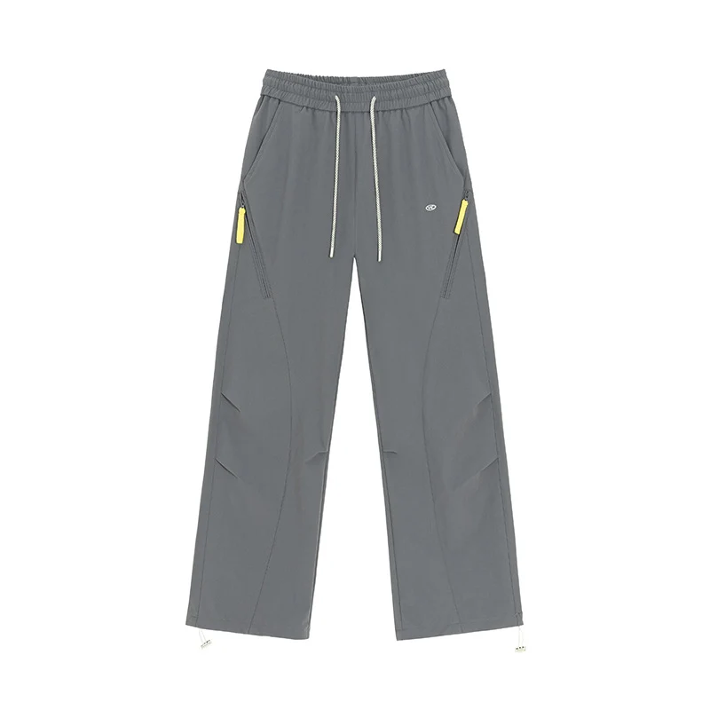 Damen Weite Utility-Trainingshose mit elastischem Bund, Reißverschlusstaschen & verstellbarem Saum Drune