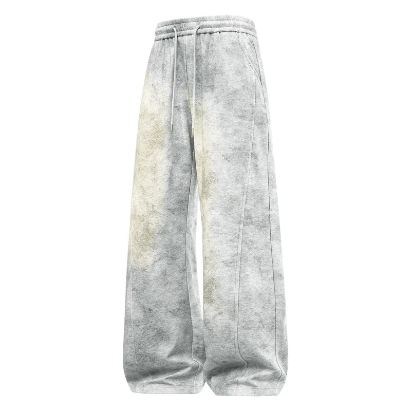 Damen weite Relax-Fleecehose mit hohem Bund, Tunnelzug und dekorativen Nahtsteppungen Drune