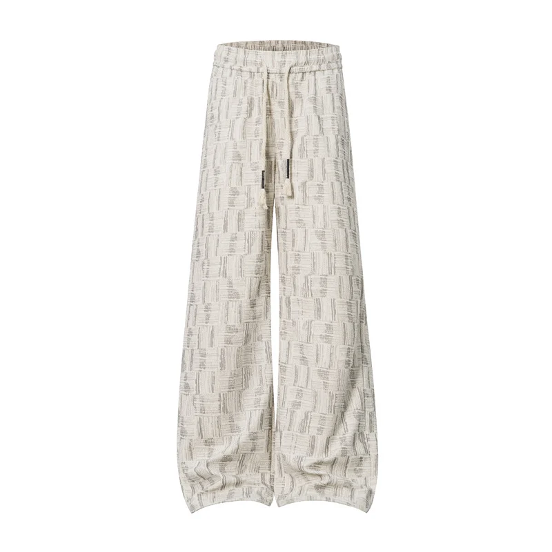 Damen Weite Palazzo-Jogginghose mit Strukturstrick, Tunnelzug & Ballonbein Drune
