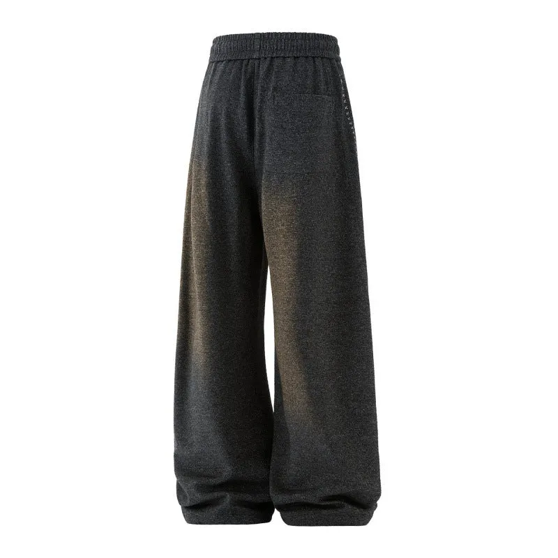 Damen Weite Lounge‑Hose aus Sweatstoff mit Kordelzug, Ziernähten und elastischem Bund Drune