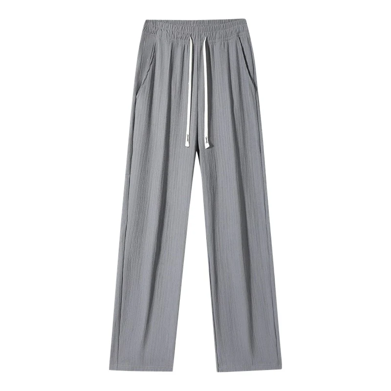 Damen weite Leinenoptik-Hose mit elastischem Bund, Tunnelzug & Seitentaschen Drune