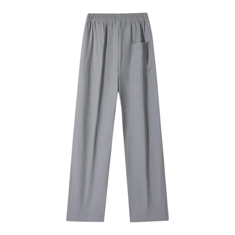 Damen weite Leinenoptik-Hose mit elastischem Bund, Tunnelzug & Seitentaschen Drune